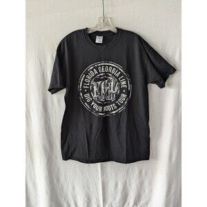 Florida Georgia Line 2017 Dig Your Boots Black Concert T-Shirt Size Large